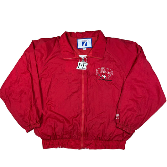 Vintage 90er Chicago Bulls 7Logo NBA Basketball Jacke für Herren Größe L