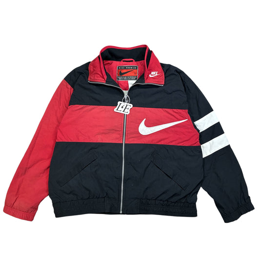 Vintage Nike 90s big logo jacket — front view, Mens Size S-M
