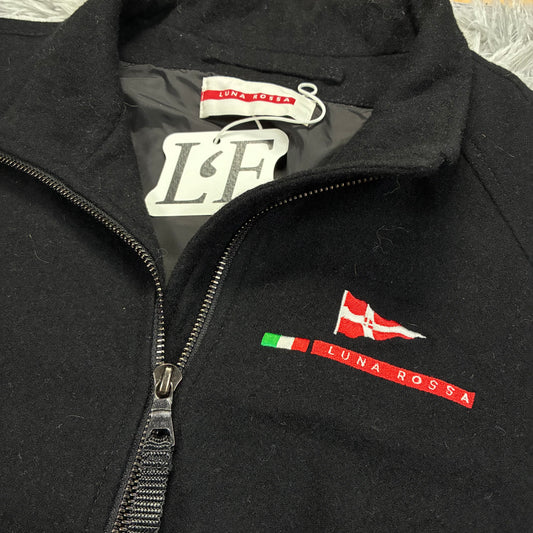 Herren Vintage Prada Luna Rossa Wolljacke Schwarz Größe S-M