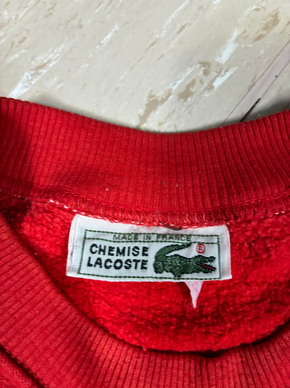 Men’s Lacoste Vintage 90s Big Logo  Sweatshirt Size M