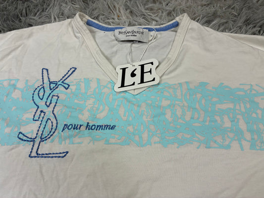 Vintage Herren Yves Saint Laurent Pour Homme T-Shirt Größe S
