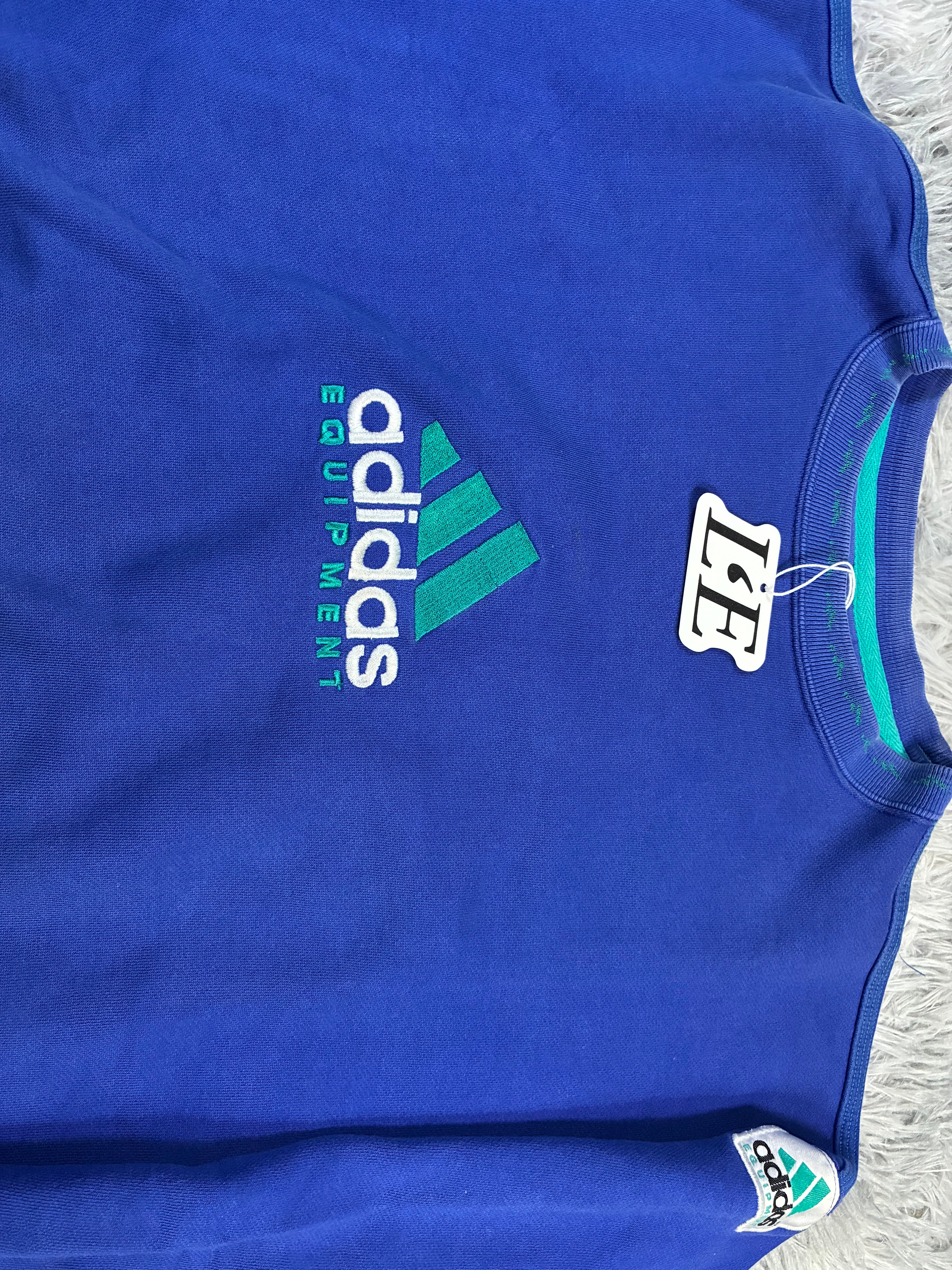 Vintage Men’s 90s  Adidas Equipment Blue Sweatshirt Size  M