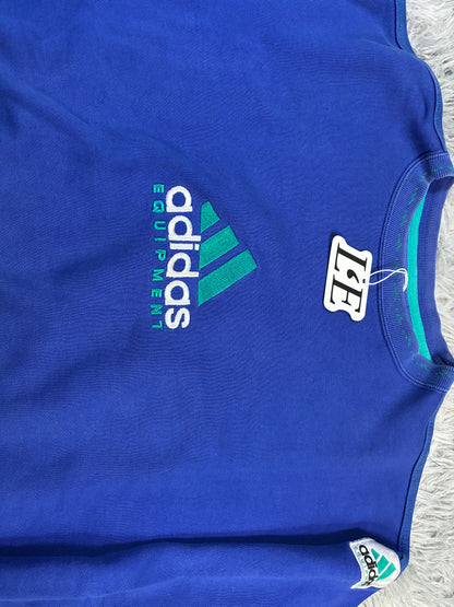 Vintage Men’s 90s  Adidas Equipment Blue Sweatshirt Size  M