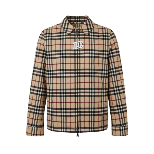 Womens Burberry Nova Check Full Zip Lightweight Packable Jacket Size M