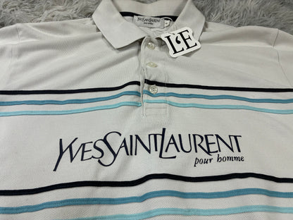 Vintage Mens Yves Saint Laurent Pour Homme Polo Shirt Size XL