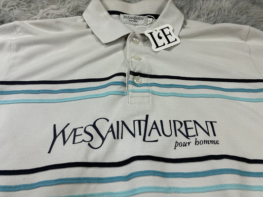 Vintage Mens Yves Saint Laurent Pour Homme Polo Shirt Size XL