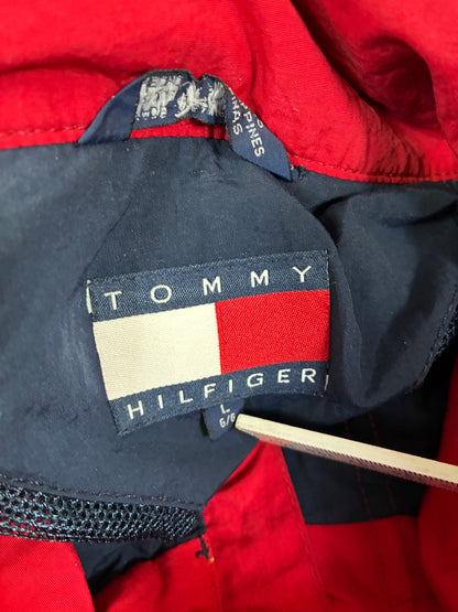 Vintage Tommy Hilfiger Jacket 90s Streetwear Windbreaker Logo Sleeve Size L
