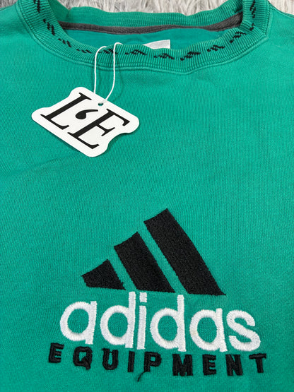 Vintage Mens 90s  Adidas Equipment Green Sweatshirt Size  M