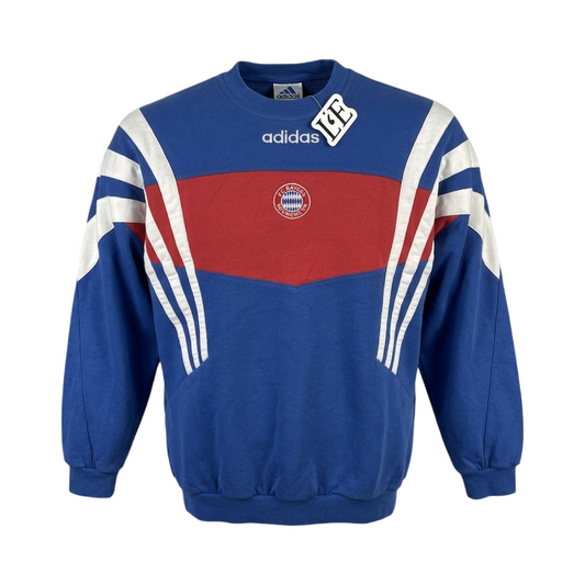 Vintage Adidas FC Bayern Munich 1995-96 sweatshirt — front view, Size S