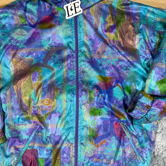 Mens Gucci Style Nylon Vintage 90s Tracksuit Set Size M