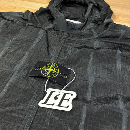 Mens Stone Island  Check Jacquard on Nylon Metal Rain Poncho Size M Jacket