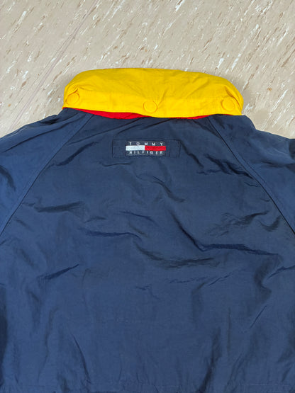 Vintage Tommy Hilfiger Jacket 90s Streetwear Windbreaker Logo Sleeve Size L