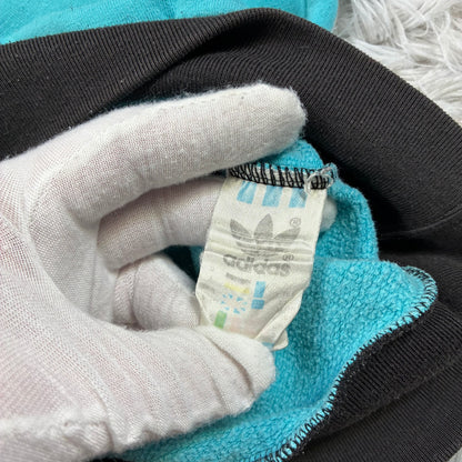 Vintage Adidas Cycling Sweatshirt Blue Big Logo 90s Style Size L
