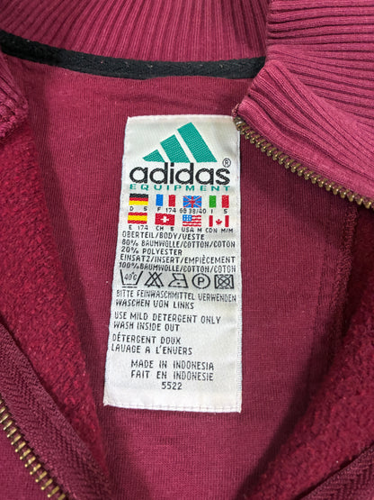 Mens Vintage 90s Adidas Equipment 1/4 Zip Pullover Sweatshirt Size M