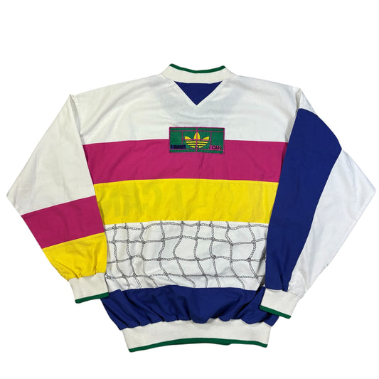 Mens Vintage 1990s Adidas Sweatshirt Andrea Gassi Size M