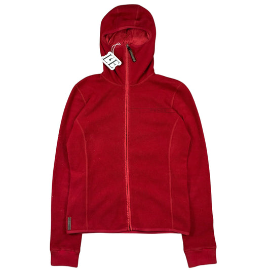 Vintage 2003 Prada Linea Rossa Ninja fleece — front view, Size S-M