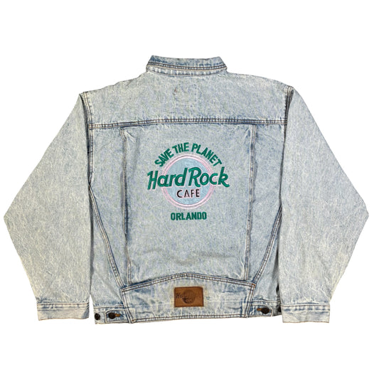 Vintage Hard Rock Cafe Orlando Jeans-Truckerjacke Größe M
