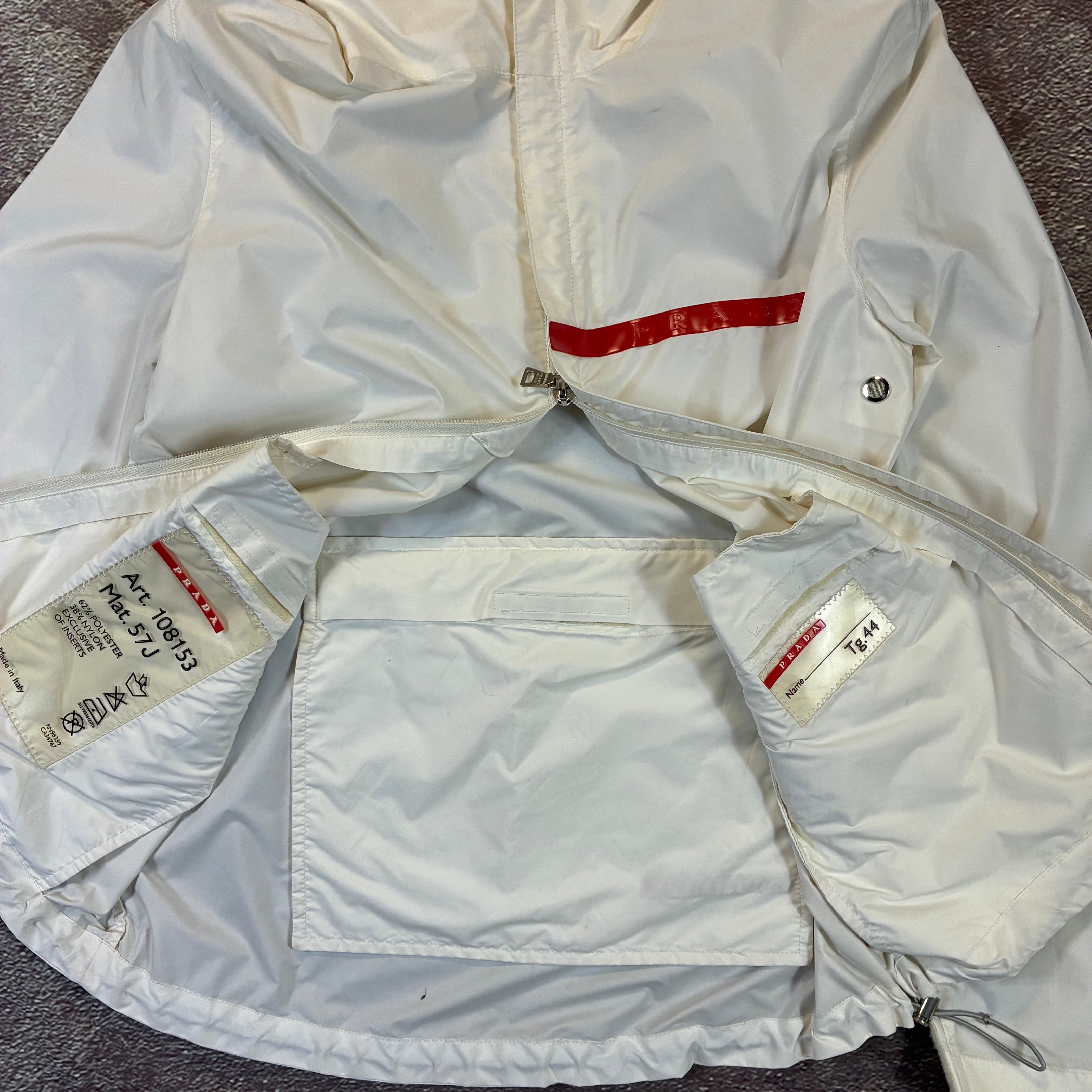 Men’s Prada Nylon Red Tab Packable Jacket Size S-M