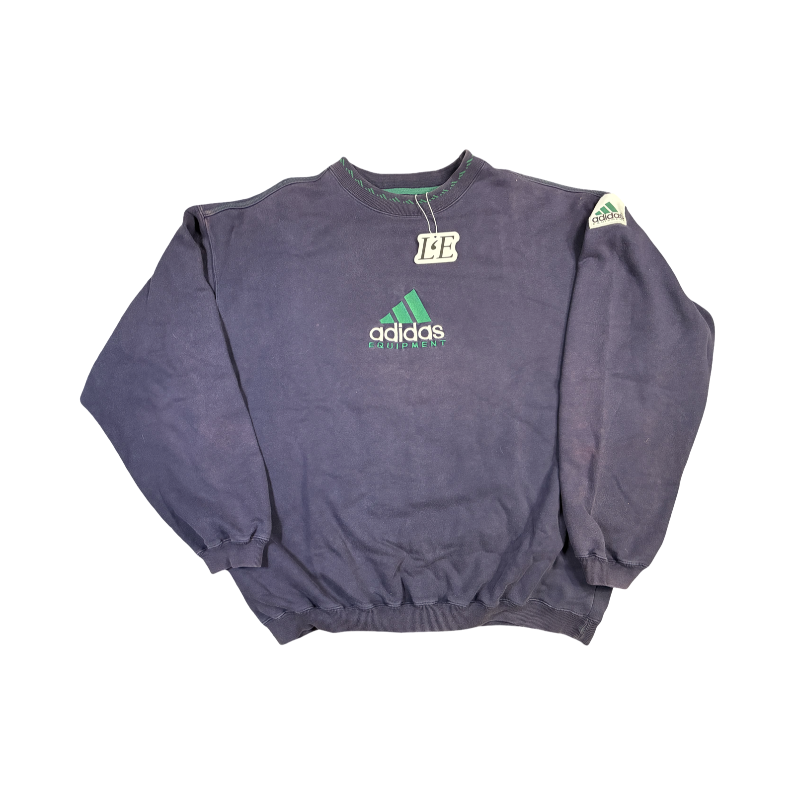 Vintage Mens 90s  Adidas Equipment Green Sweatshirt Size  L
