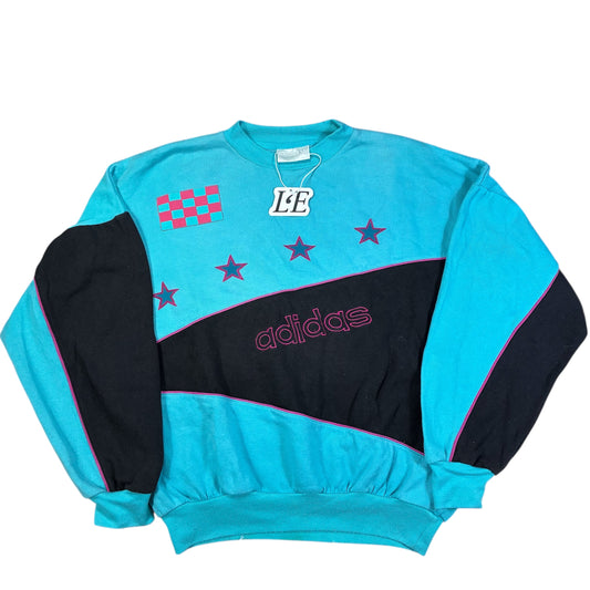 Vintage Herren Adidas Olympia Sweatshirt Blau Größe M-L