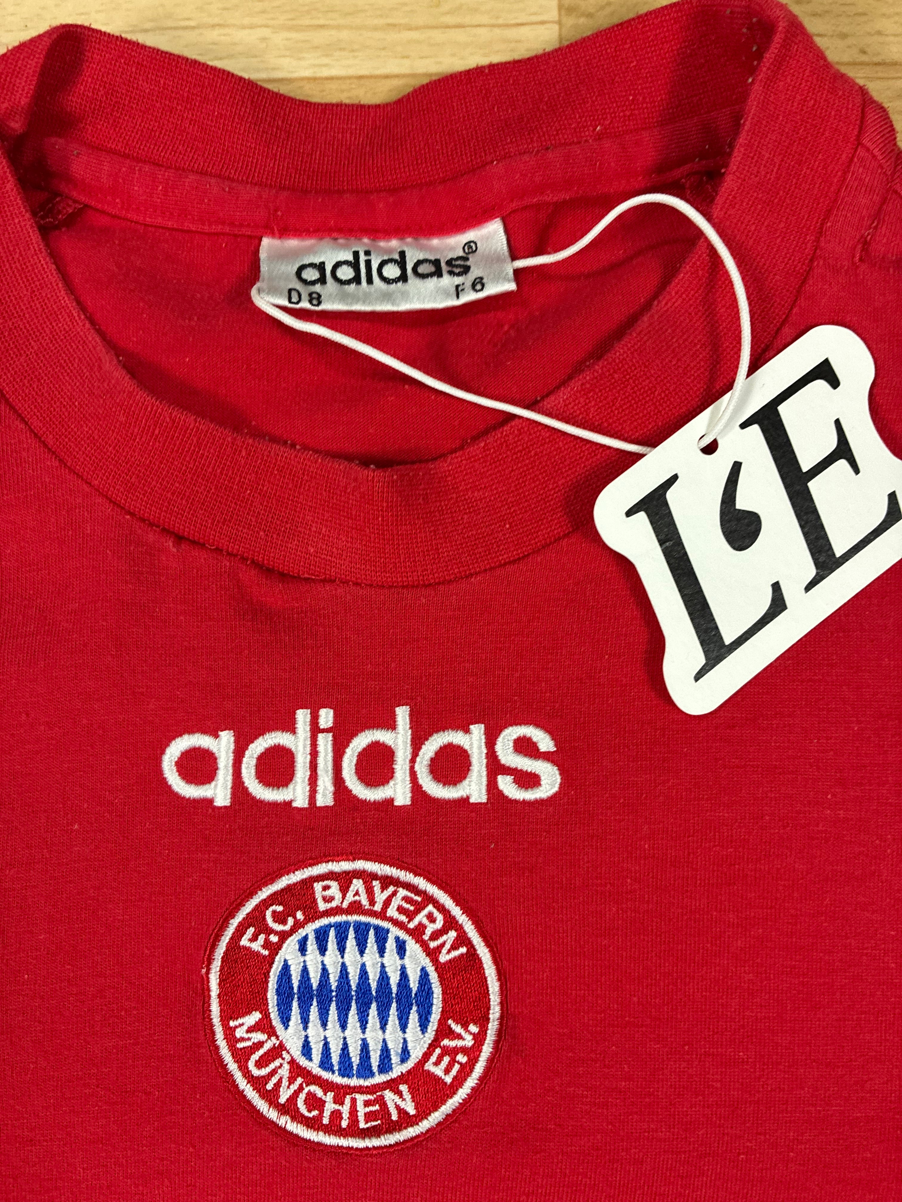 Vintage Adidas 1995-96 FC Bayern Munich Football T-Shirt Size L