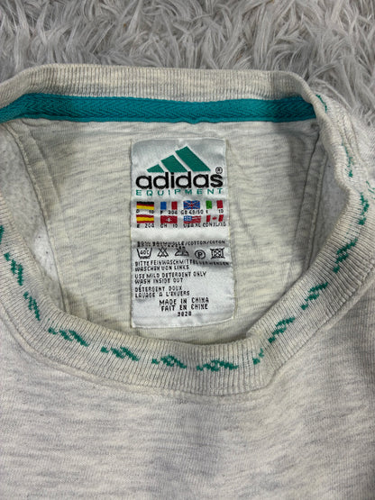 Vintage Men’s 90s  Adidas Equipment Grey Sweatshirt Size  M