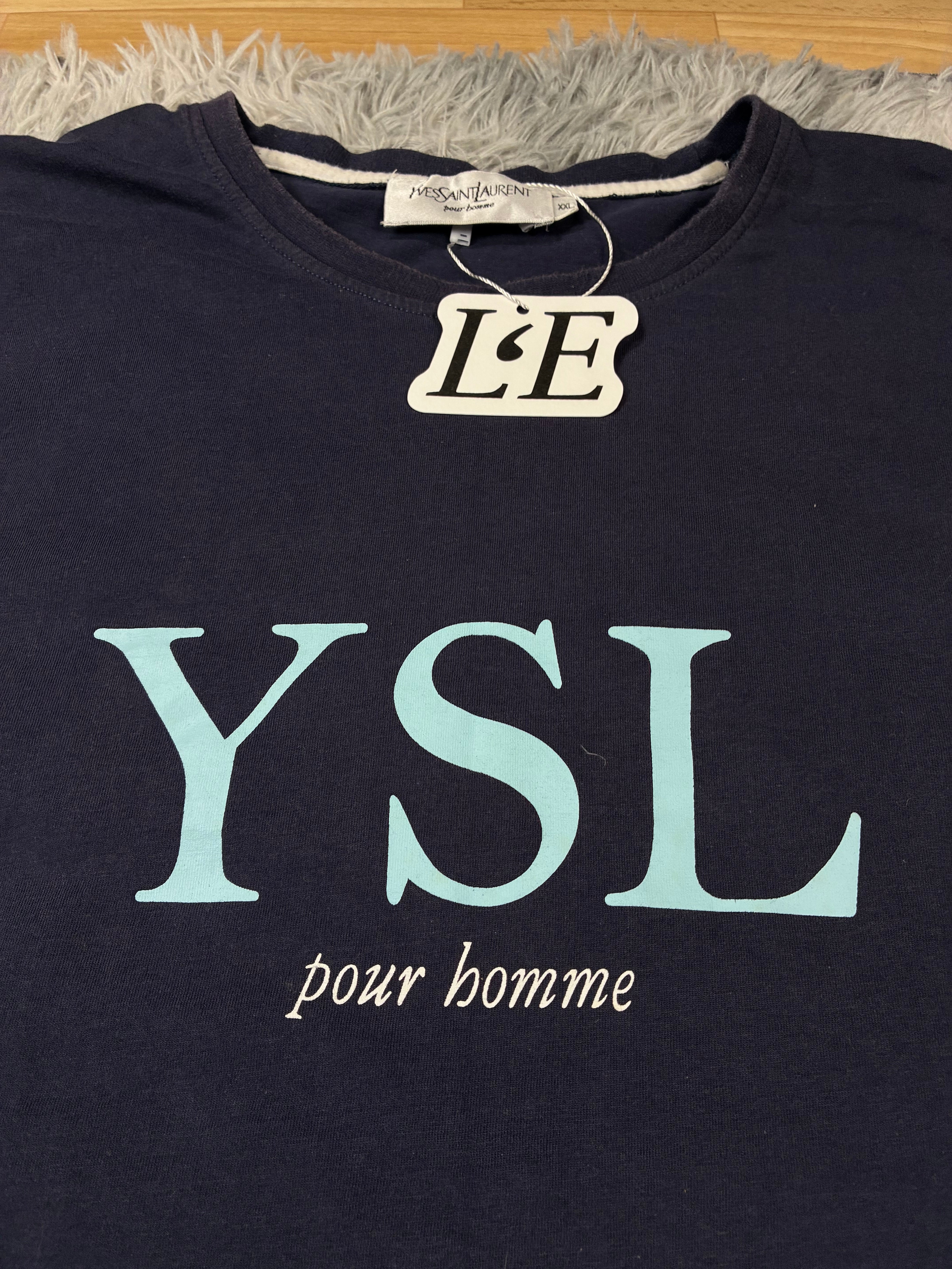 Vintage Mens Yves Saint Laurent Pour Homme T-Shirt Size XL
