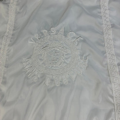 Vintage Versace Mens  Jeans Couture Medusa White Bomber Jacket Big Logo Size M-L