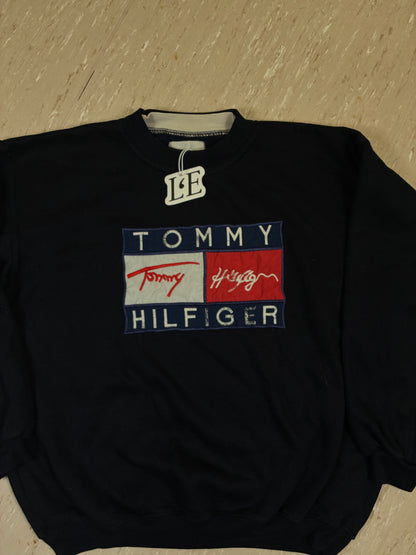 Vintage Mens Tommy Hilfiger  Sweatshirt Big Logo Size M-L