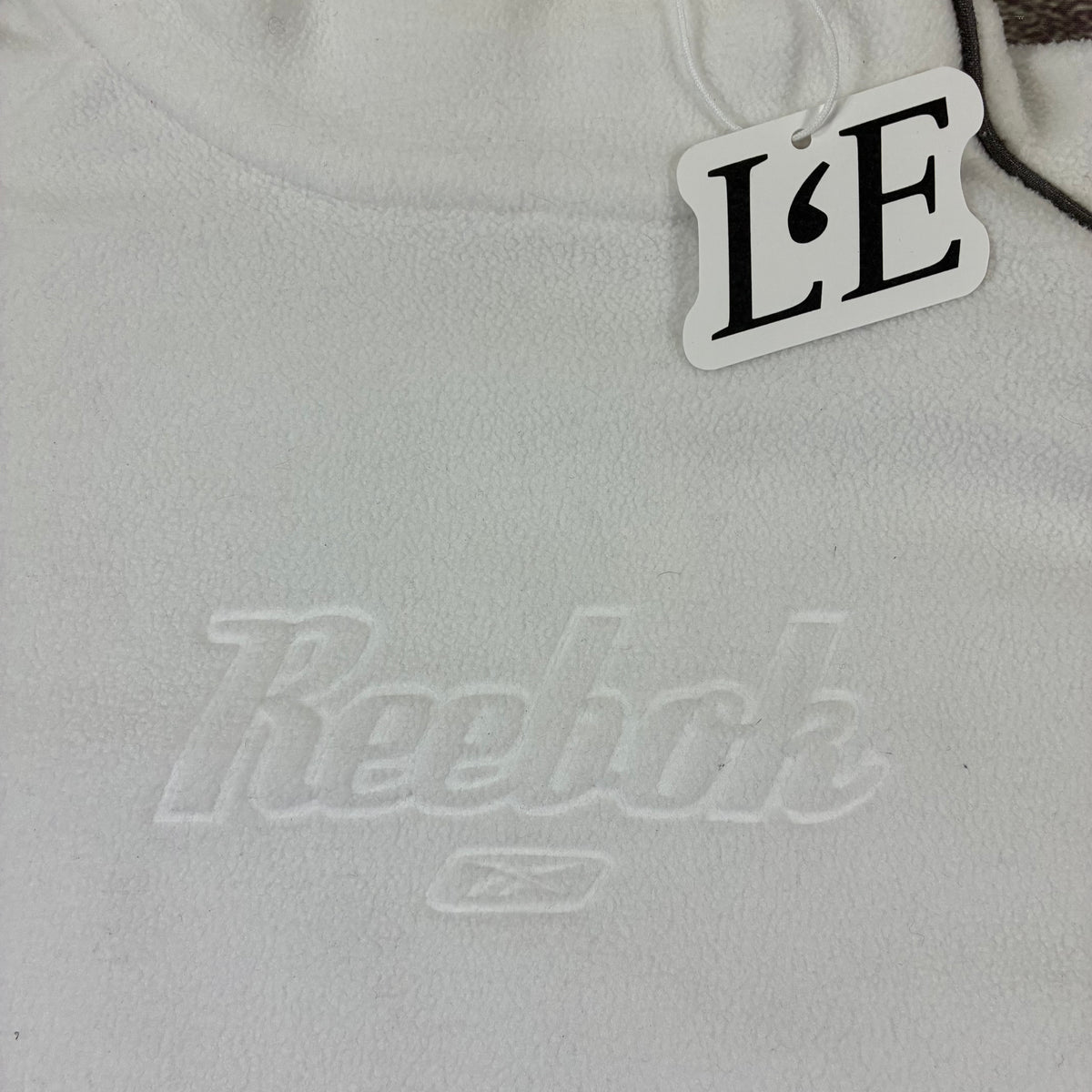 Vintage Reebok fleece jacket vector logo detail