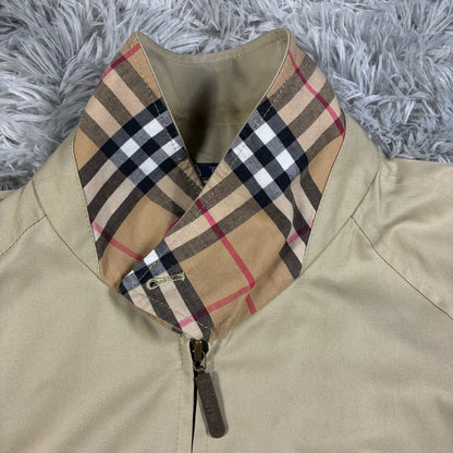Mens Vintage 90s Burberrys England Harrington Jacket Nova Checked Size S- M