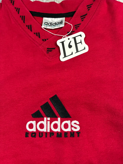 Vintage 90s Adidas Equipment Veste Sweatshirt  Red Size S-M
