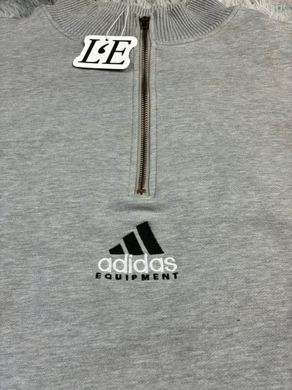 Mens Vintage 90s Adidas Equipment 1/4 Zip Pullover Sweatshirt Size L-XL