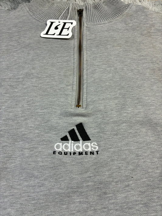 Mens Vintage 90s Adidas Equipment 1/4 Zip Pullover Sweatshirt Size L-XL