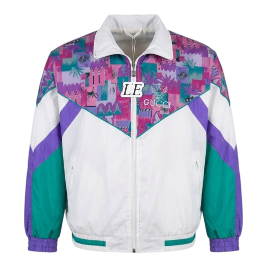 Mens Vintage Gucci Style Windbreaker Jacket Sport  Size M
