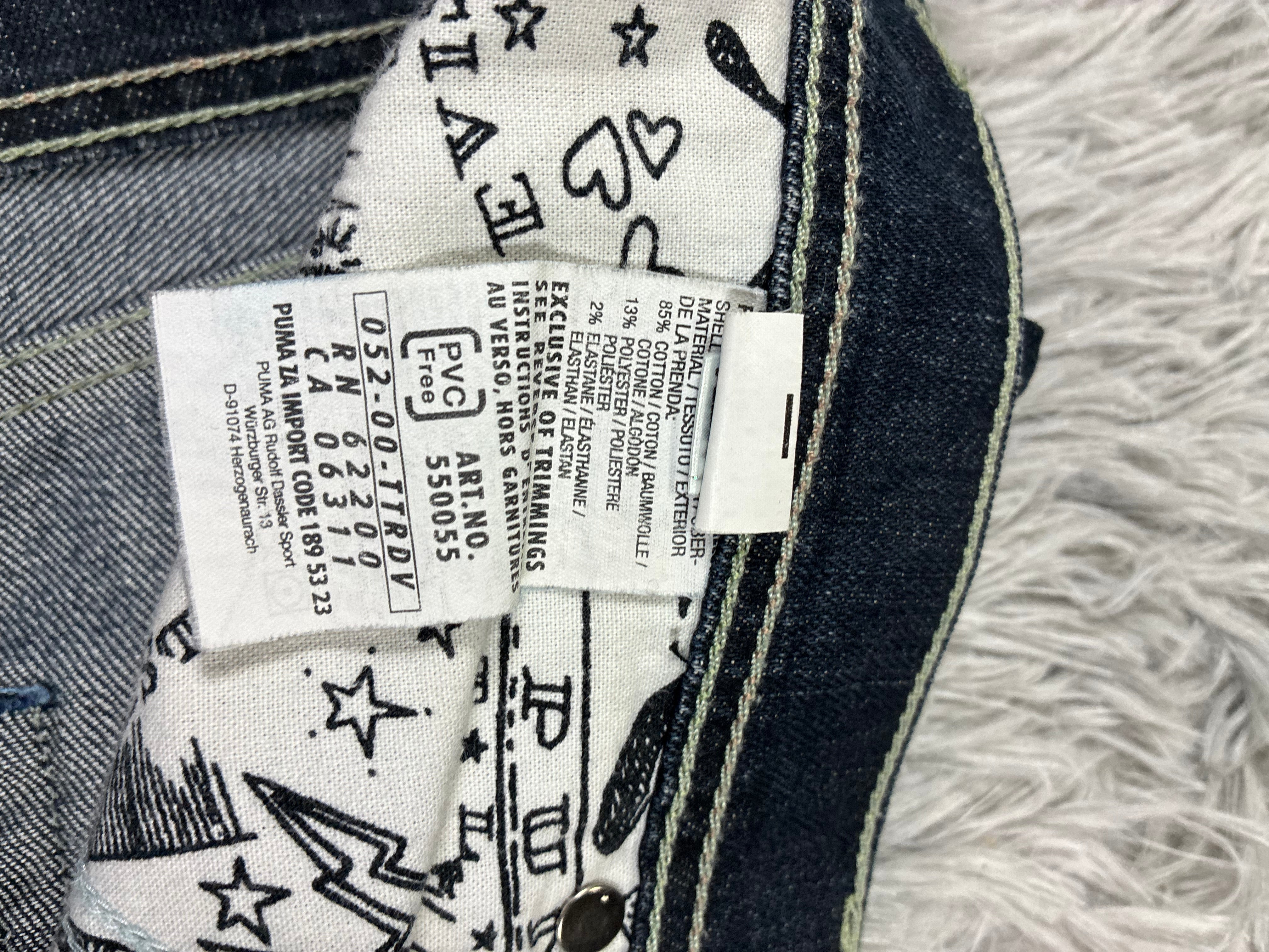 Womens Evisu Puma Japanese Mini Skirt Jeans Size W31