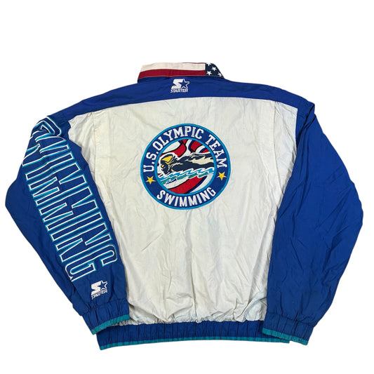 Mens Vintage Starter  1996 USA Olympic Swimming Team Jacket Size L