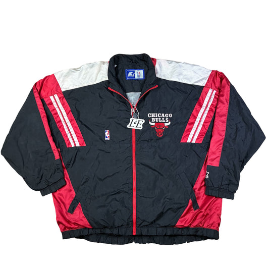 Herren Vintage 90er Chicago Bulls Starter NBA Basketball Jacke Größe XL
