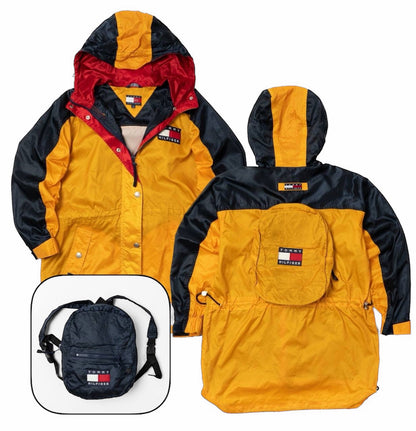 Womens  Vintage 90s Tommy Hilfiger Windbreak Jacket Bag Size S-M