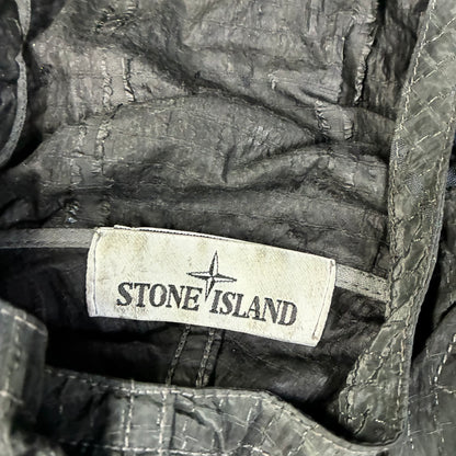 Mens Stone Island  Check Jacquard on Nylon Metal Rain Poncho Size M Jacket