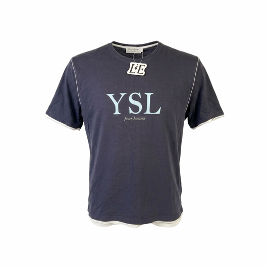 Vintage Herren Yves Saint Laurent Pour Homme T-Shirt Größe XL