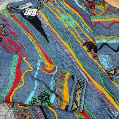 Vintage 90s Coogi 3D Knit Cotton Sweater Size XL