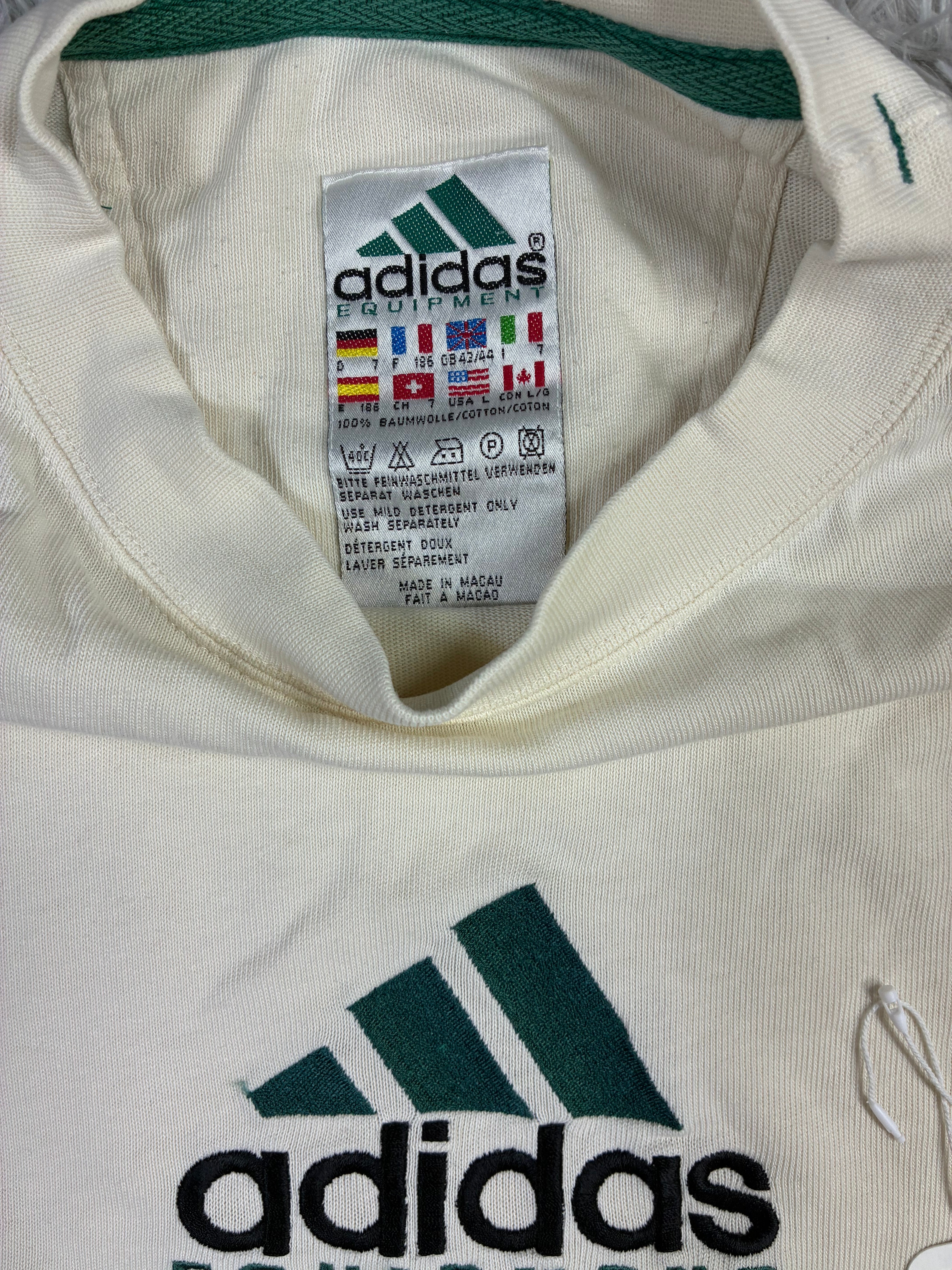 Mens Vintage 90s Adidas Equipment Long Sleeve  Sweatshirt Size L-XL