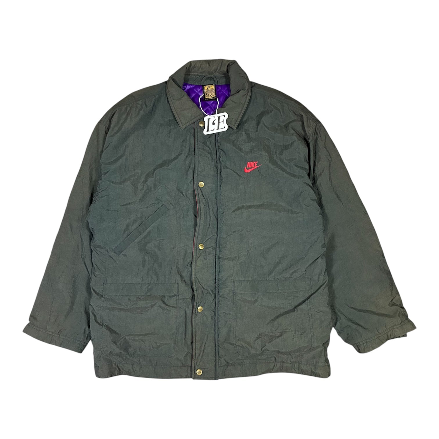 Vintage Men’s  90's Nike Swoosh Premier Parka  Jacket Size L