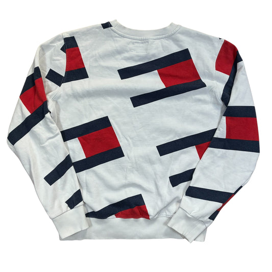 Tommy Hilfiger Herren Vintage 90er Jahre Monogramm-Sweatshirt Größe M