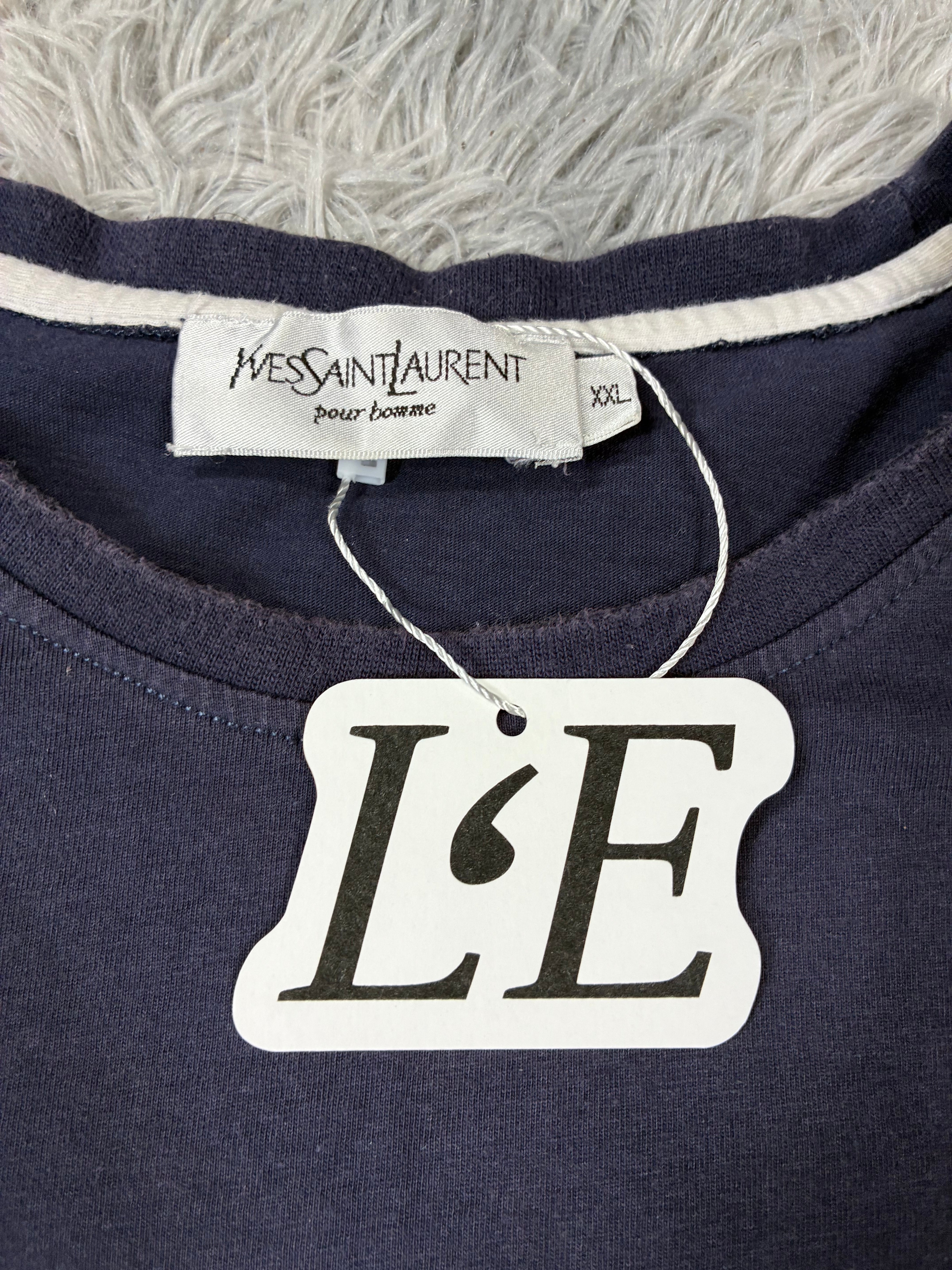 Vintage Mens Yves Saint Laurent Pour Homme T-Shirt Size XL