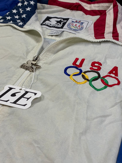 Mens Vintage Starter  1996 USA Olympic Swimming Team Jacket Size L