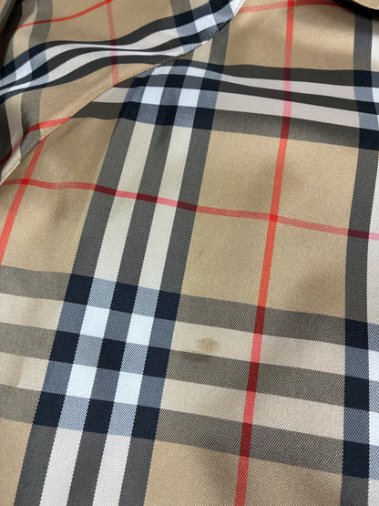 Mens Vintage Burberry Golf Nova Check Full Zip Lightweight Packable Jacket Size XL