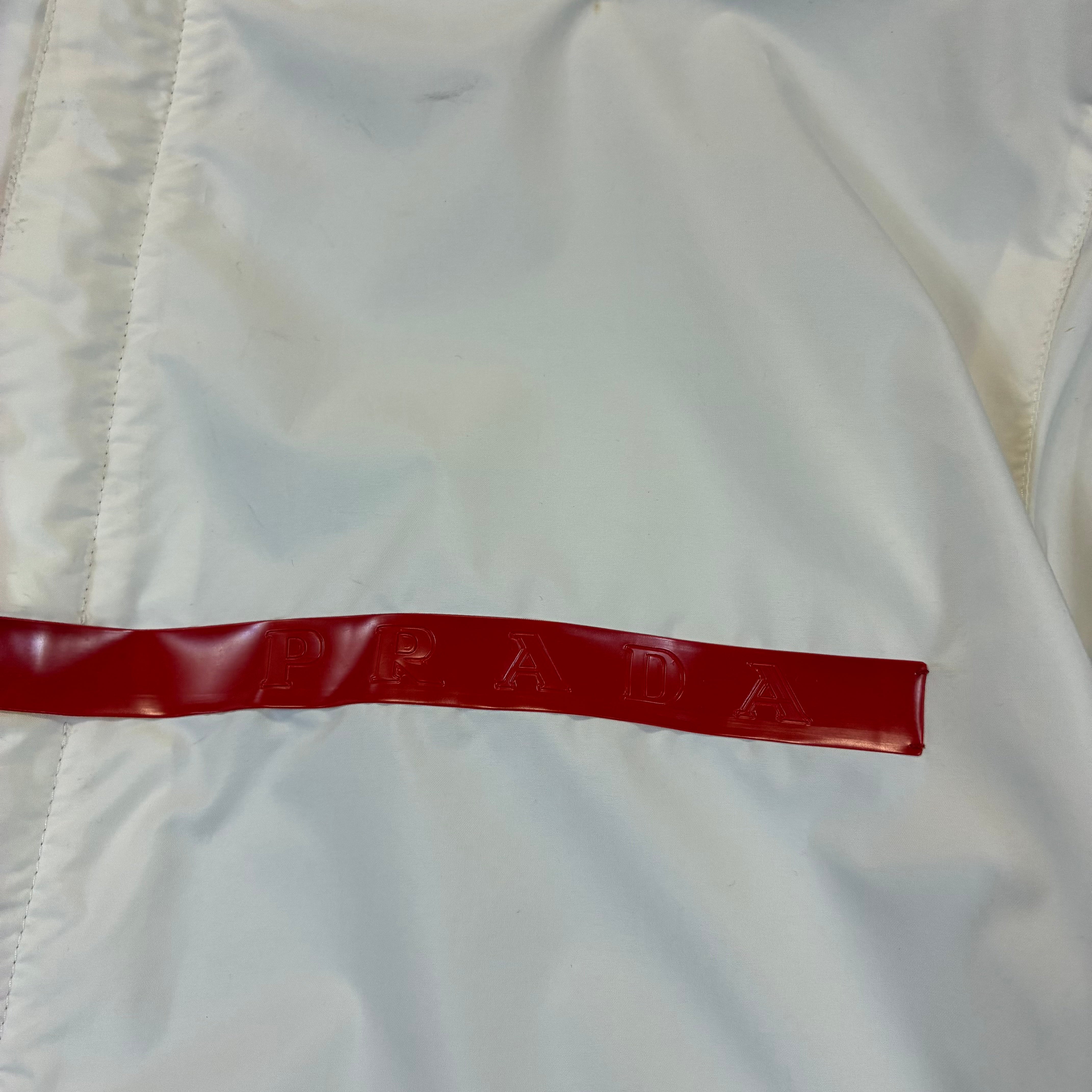 Men’s Prada Nylon Red Tab Packable Jacket Size S-M