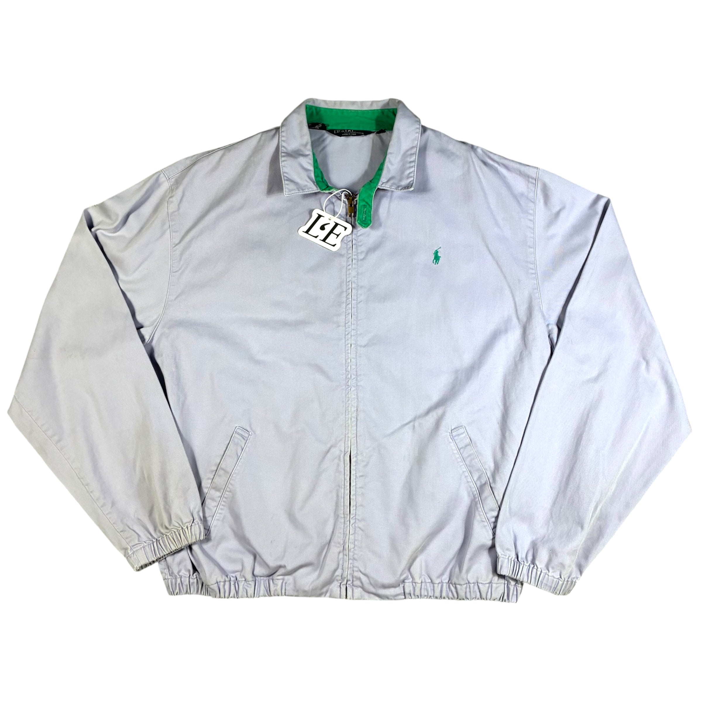 Vintage Mens 90s Polo Ralph Lauren Harrington  Zip Up Jacket Size L